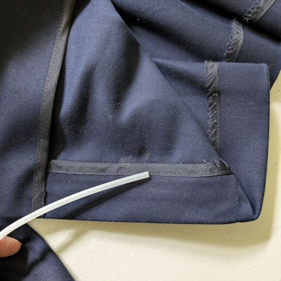 Jones New York Signature Navy Blue Blazer Size L Silver Snap Button Career - Picture 11 of 12